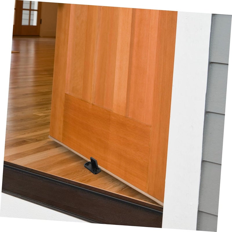 Black Iron Sliding Barn Door Floor Guide Hardware Set For Closet Pocket Door - Image 5